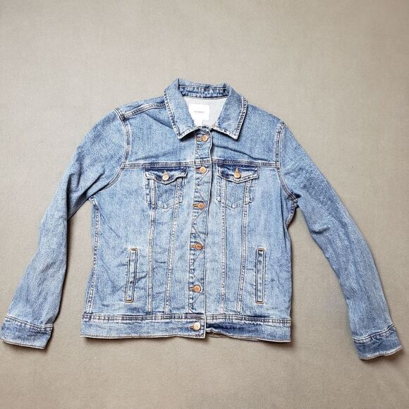 Women's Jean Jacket Size L Old Navy Denim Jacket - Picture 6 of 12
